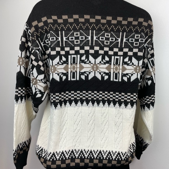Vintage Fair Isle sweater 80s 90s mens small Northwest Territory made in Canada - Picture 4 of 8